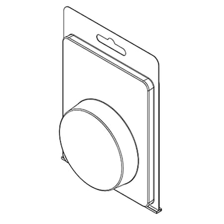 Visipak Thermoform-CLAMSHELL-#178-5.687-4.062-2.719-ROUND-0.625-0.015-CLEAR, 500PK 178TF